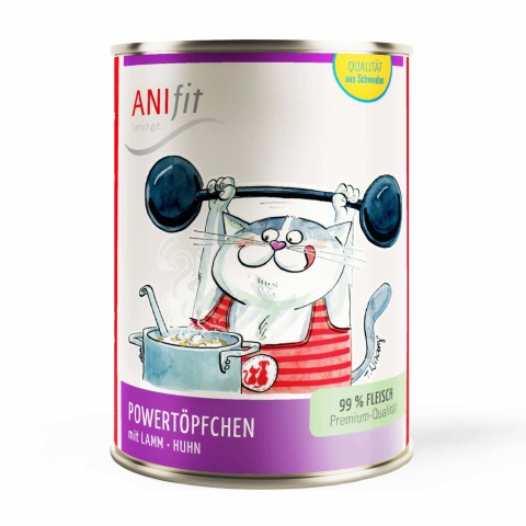 Cat Wet pet food Power Pot (Powertöpfchen) 400g 6 Piece -1- Anifit